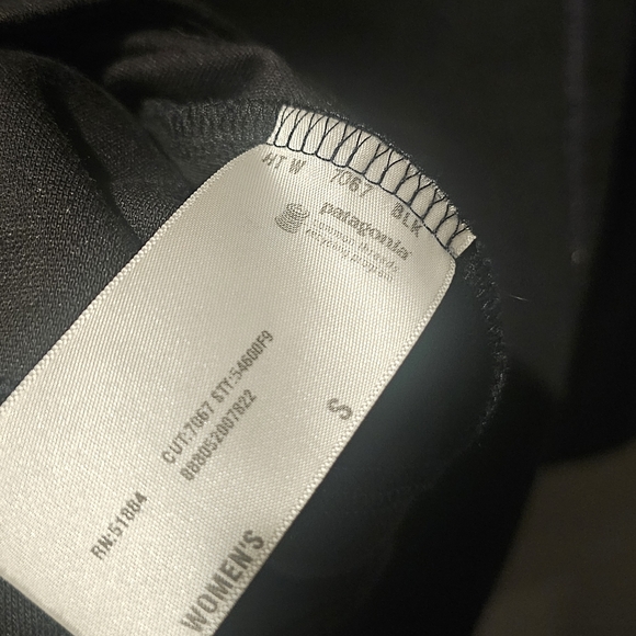 Patagonia Long Sleeve Wrap Shirt Black Midweight Organic Cotton Womens Size S - Picture 5 of 6